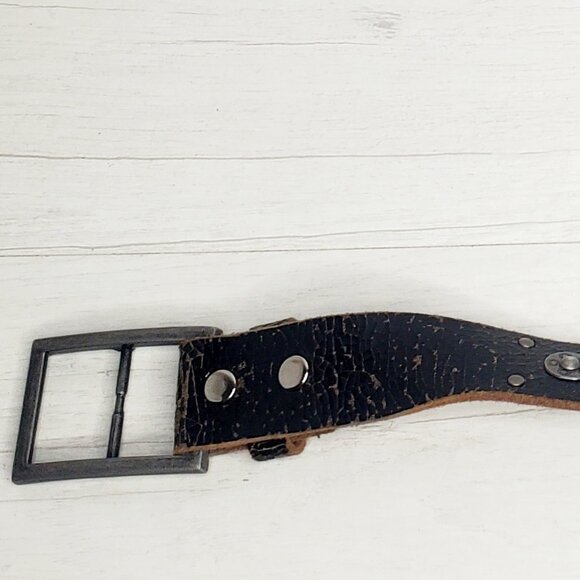 Rockin Robin black distressed studded leather youth belt. Only 1 Left! - Picture 5 of 7